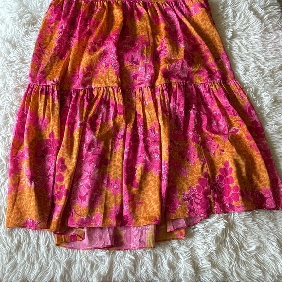Ted Baker Floral Maxi dress size 1 pink orange tiered - Picture 8 of 13